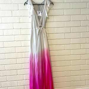 Diane Von Furstenberg Delaney Gradient Falls Ponk Dhalia size 6 dress